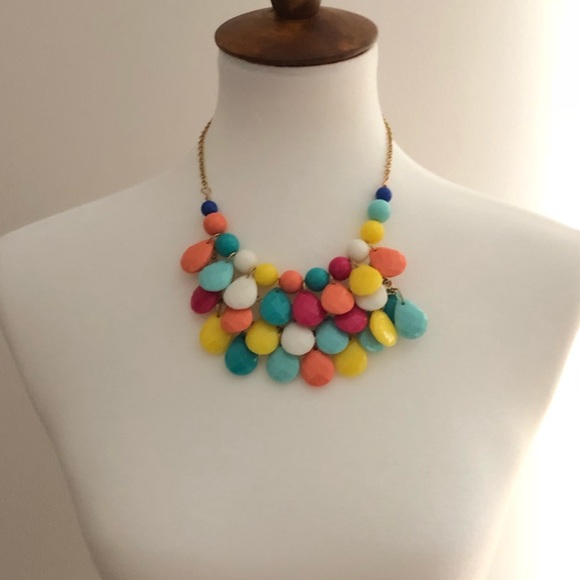 multi color beaded necklace - Picture 2 of 5